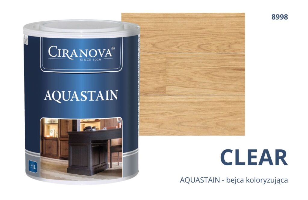 Aquastain CIRANOVA bejca wodna koloryzująca do drewna kolor CLEAR 8998