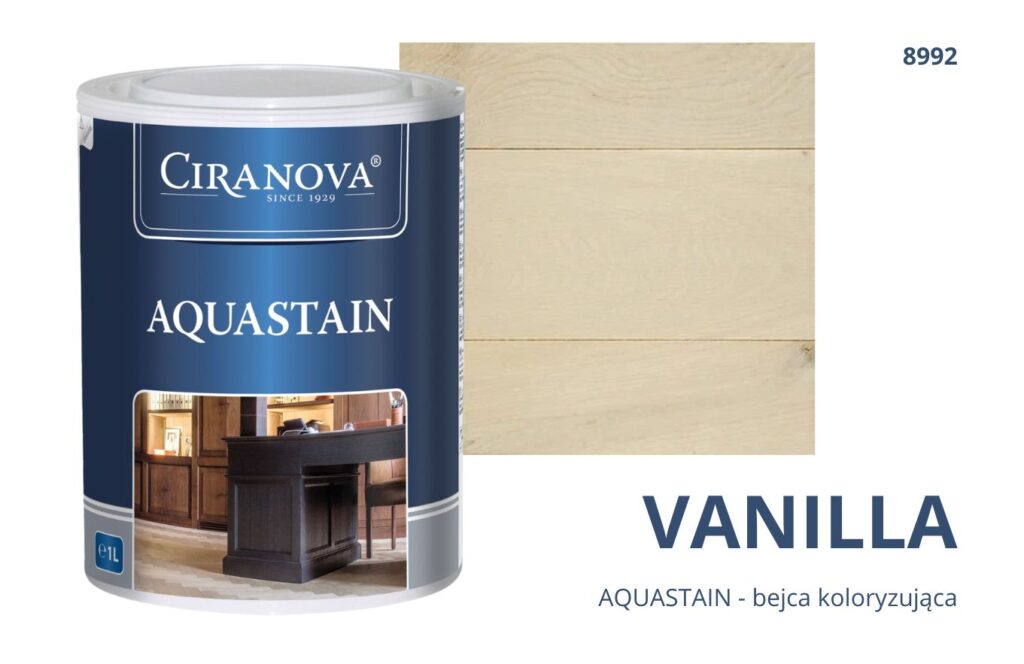 Aquastain CIRANOVA bejca wodna koloryzująca do drewna kolor VANILLA 8992 WANILIOWY