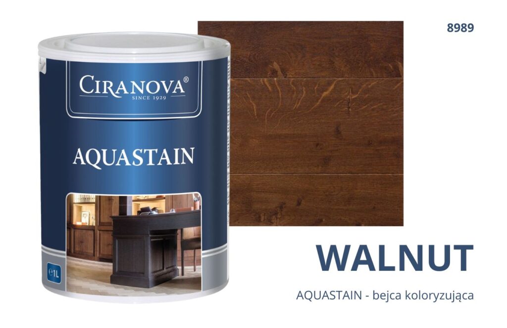 Aquastain CIRANOVA bejca wodna koloryzująca do drewna kolor WALNUT 8989 ORZECH